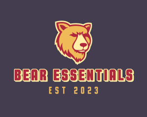 Wild Grizzly Bear logo design