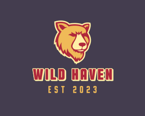 Wild Grizzly Bear logo design