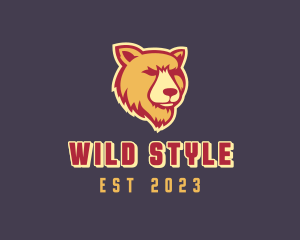 Wild Grizzly Bear logo design