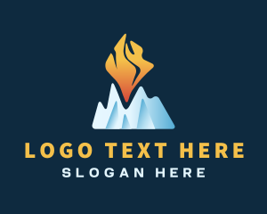 Flame & Ice Mountain  logo