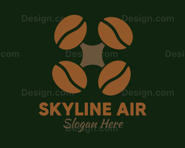 Drone Coffee Bean Logo