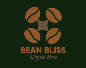Drone Coffee Bean logo design
