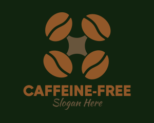 Drone Coffee Bean logo design