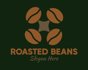 Drone Coffee Bean logo design