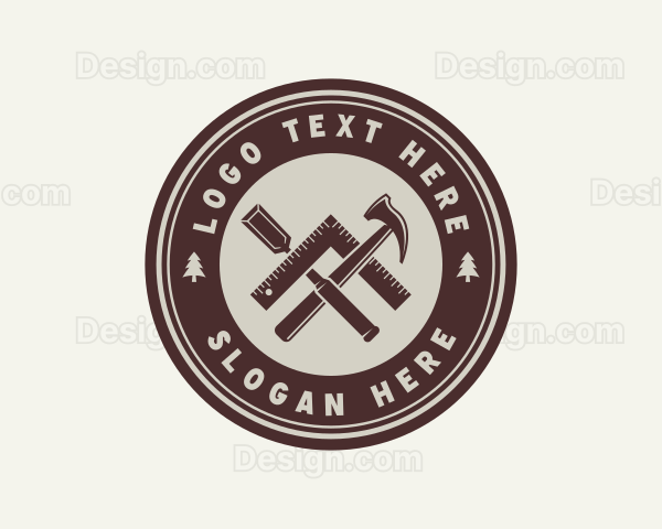 Carpentry Tool Emblem Logo