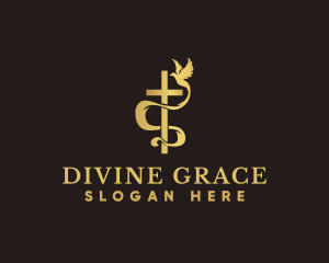 Holy Crucifix Dove logo design