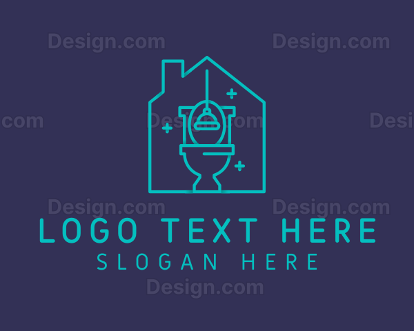 Toilet Plunger Housekeeping Logo