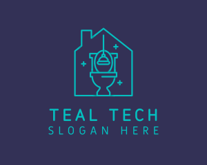 Toilet Plunger Housekeeping logo design