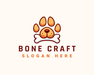 Dog Paw Bone logo design