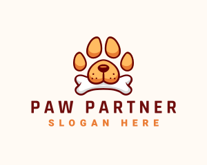 Dog Paw Bone logo design