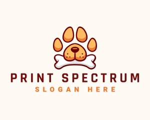 Dog Paw Bone logo design