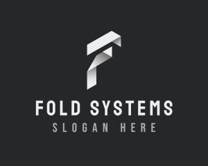 Origami Fold Business Letter F logo