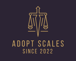 Sword Scale Law Justice logo design