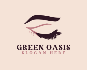 Pink Lush Eyelashes logo design