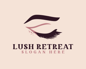 Pink Lush Eyelashes logo design