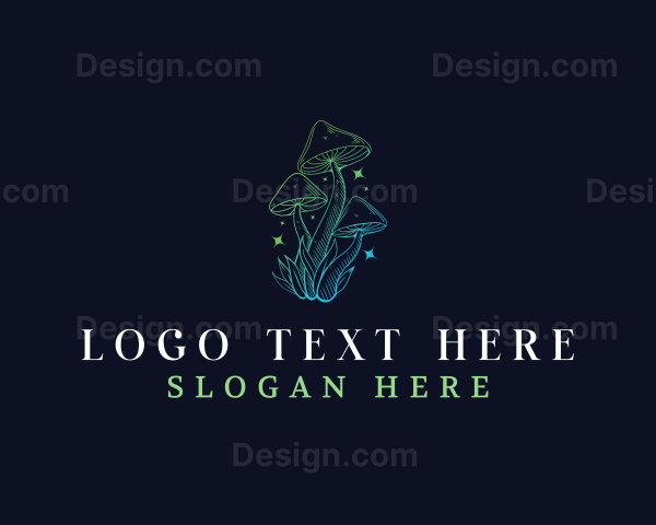 Psychedelic Mushroom Fungi Logo