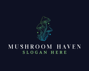 Psychedelic Mushroom Fungi logo design