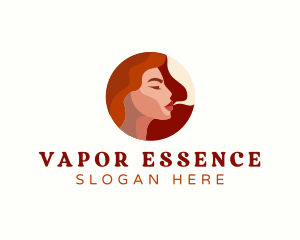 Cigar Smoking Woman logo design