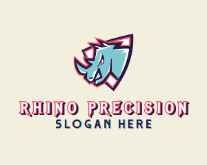 Rhino Animal Shield logo design