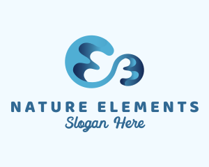 Ocean Aquatic Wave logo design