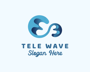 Ocean Aquatic Wave logo design