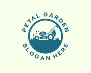 Grass Lawn Mower Equipment logo design