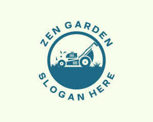 Grass Lawn Mower Equipment logo design