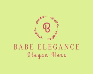 Elegant Beauty Salon Wreath logo design