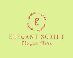 Elegant Beauty Salon Wreath logo design