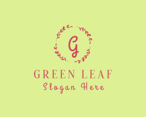 Elegant Beauty Salon Wreath logo design