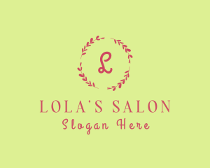 Elegant Beauty Salon Wreath logo design