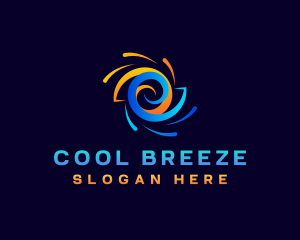 HVAC Circulation Cooling logo design