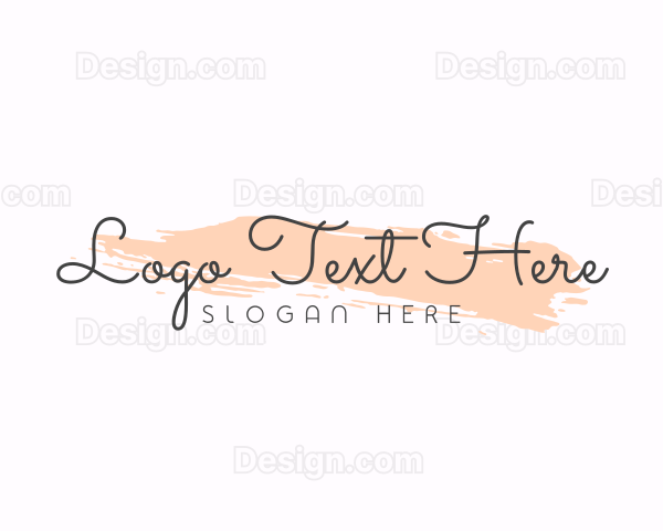 Beauty Makeup Wordmark Logo