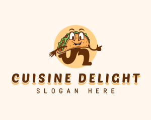 Taco Food Snack logo design