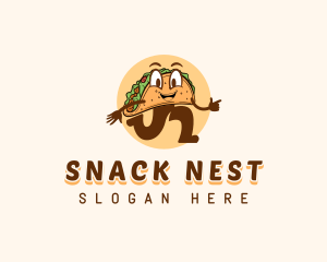 Taco Food Snack logo design