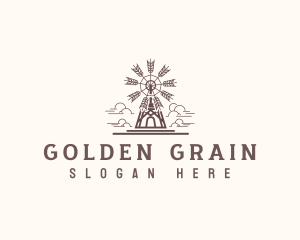 Flour Mill Wheat Farm logo design