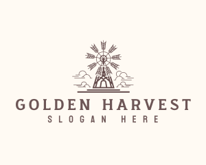 Flour Mill Wheat Farm logo design