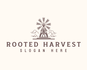 Flour Mill Wheat Farm logo design