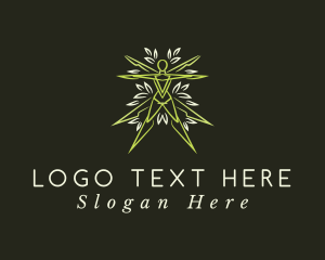 Green Leaf Human logo