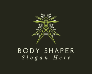 Green Leaf Human logo design