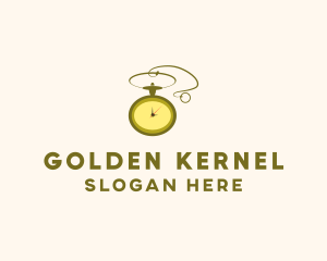 Golden Pocket Watch logo design