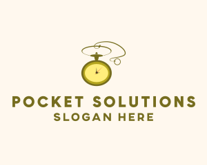 Golden Pocket Watch logo design