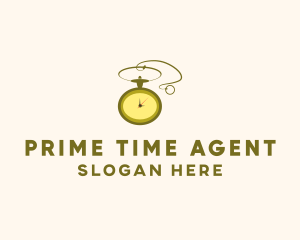 Golden Pocket Watch logo design