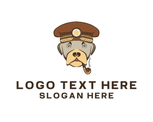Dog Captain Smoking logo