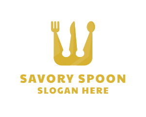 Royal Crown Spoon & Fork logo design