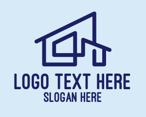 Blue Minimalist Home  logo