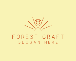 Rustic Forest Tree logo design