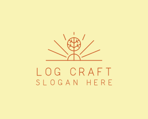 Rustic Forest Tree logo design