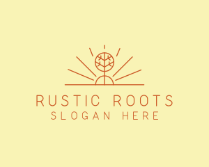 Rustic Forest Tree logo design