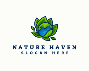 Earth Leaf Nature logo design